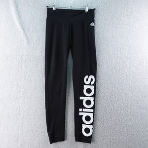 Adidas Women's Small S ClimaLite Training Workout‎ Leggings Tights Black Logo
